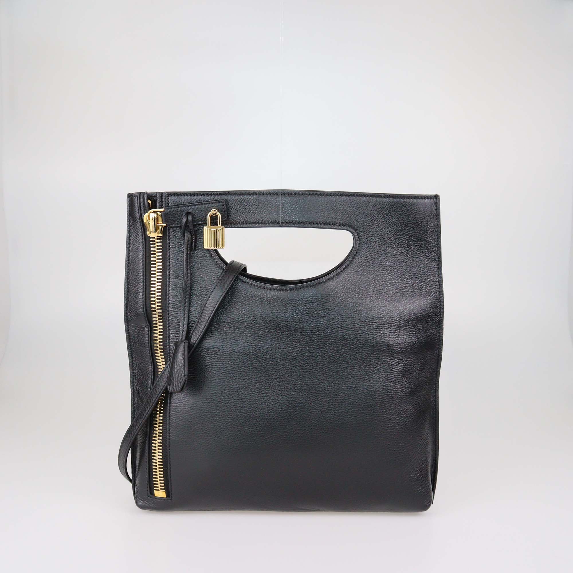 Tom Ford Black Leather Alix Shoulder Bag