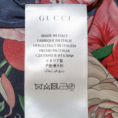Gucci Blue/Red Spring Bouquet Print Long Sleeve Shirt