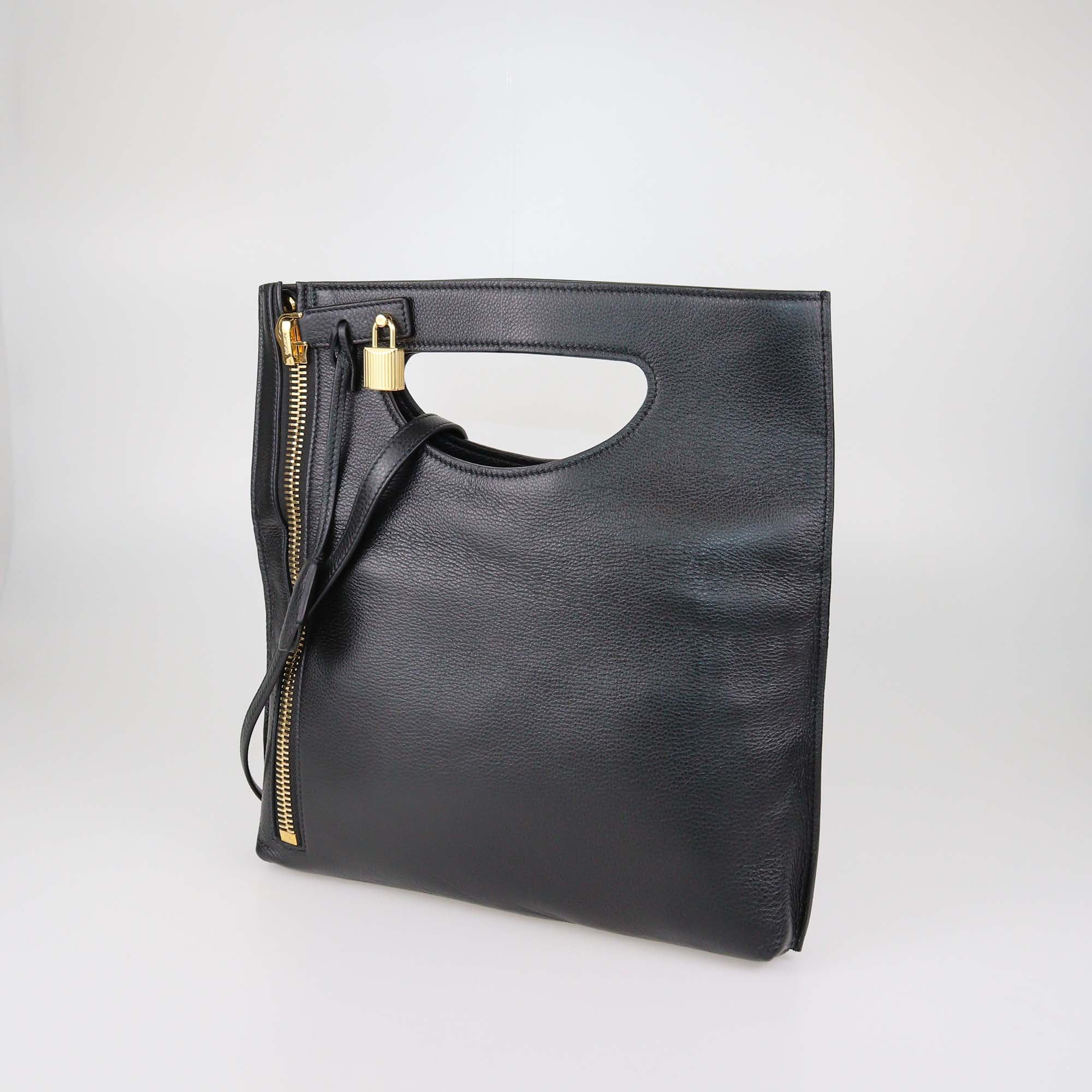 Tom Ford Black Leather Alix Shoulder Bag