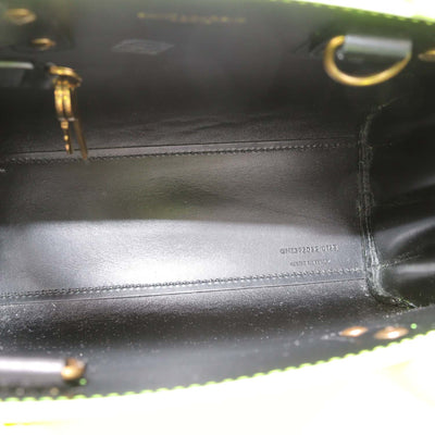 Saint Laurent Neon Green Leather Nano Classic Sac De Jour Tote