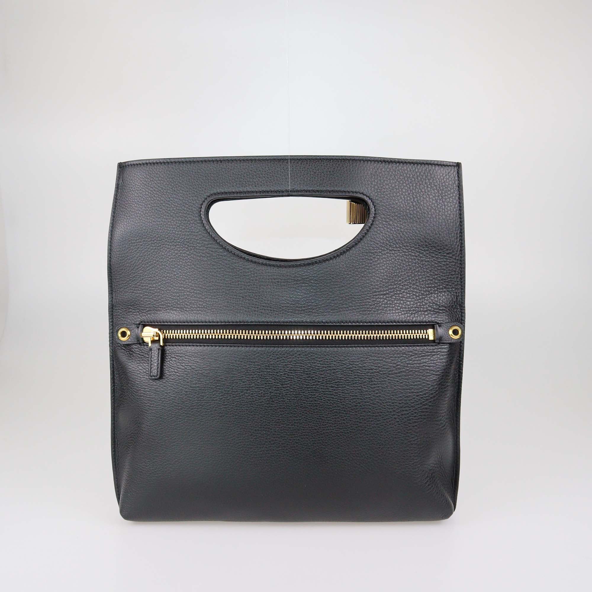 Tom Ford Black Leather Alix Shoulder Bag