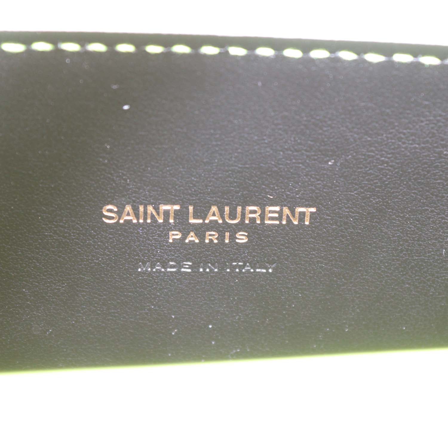 Saint Laurent Neon Green Leather Nano Classic Sac De Jour Tote
