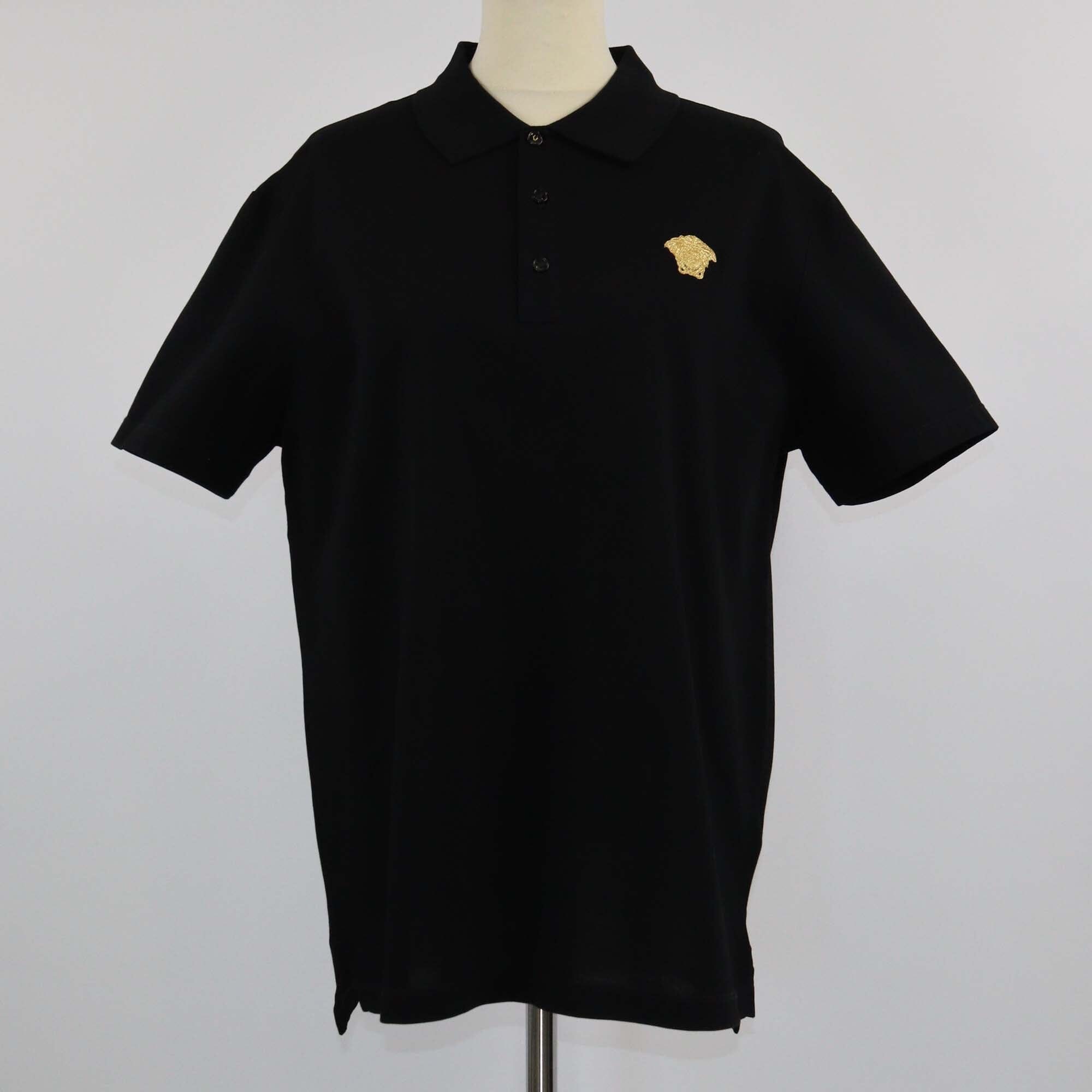 Versace Black Medusa Shorsleeve Polo Shirt Mens Versace 