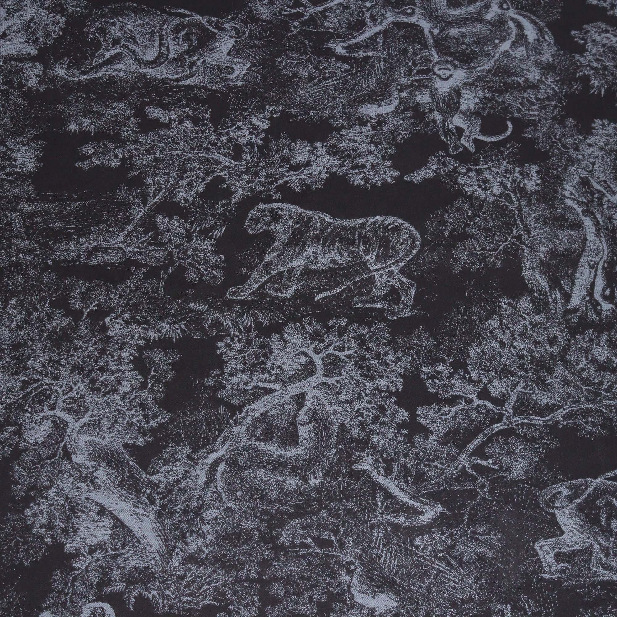 Christian Dior Navy Blue Cotton Blend Toile De Jouy Cashmere Scarf Womens Christian Dior 