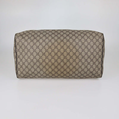 Gucci Dark Brown/Beige GG Supreme Canvas Duffle Bag