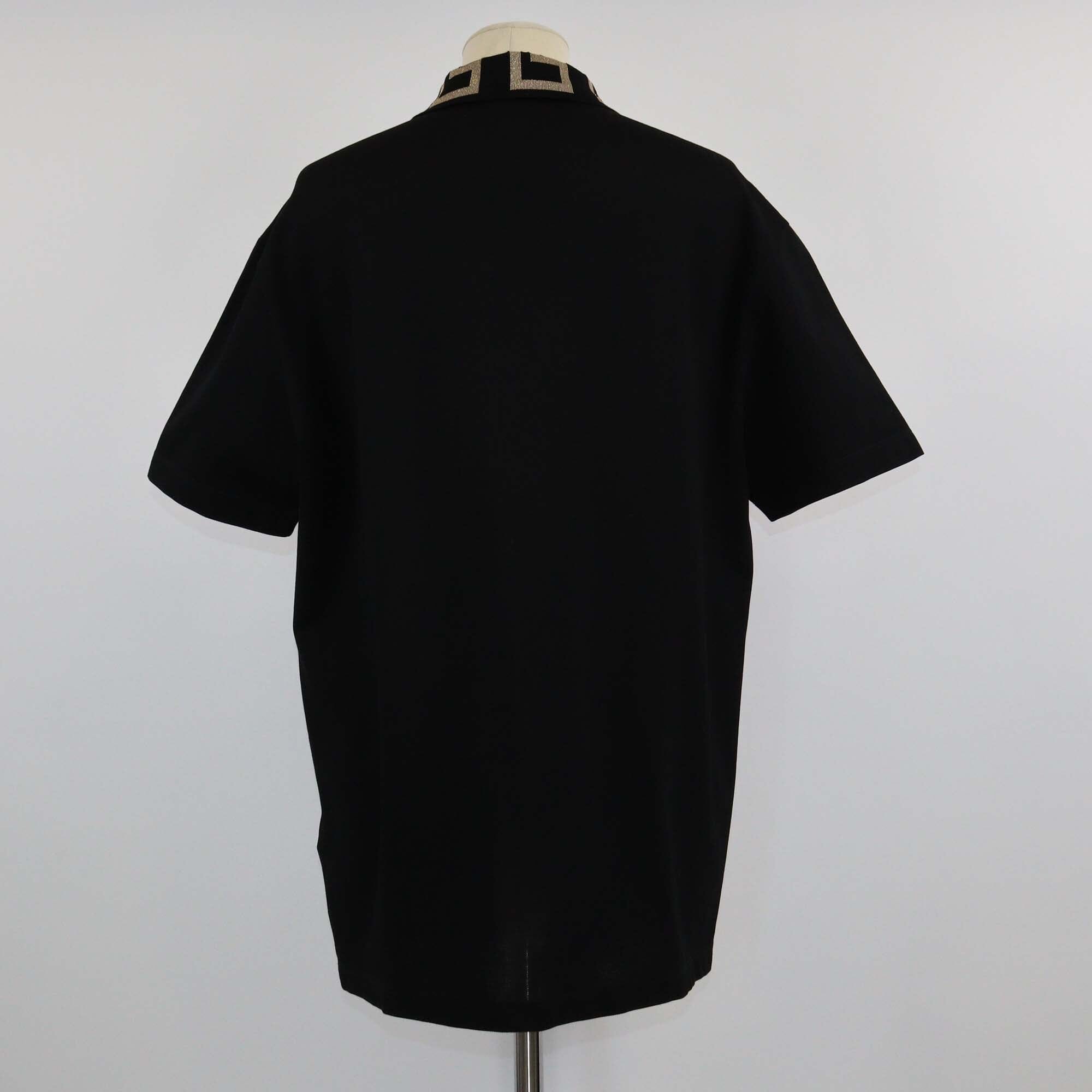 Versace Black Greca Collar Shorsleeve Polo Shirt Mens Versace 