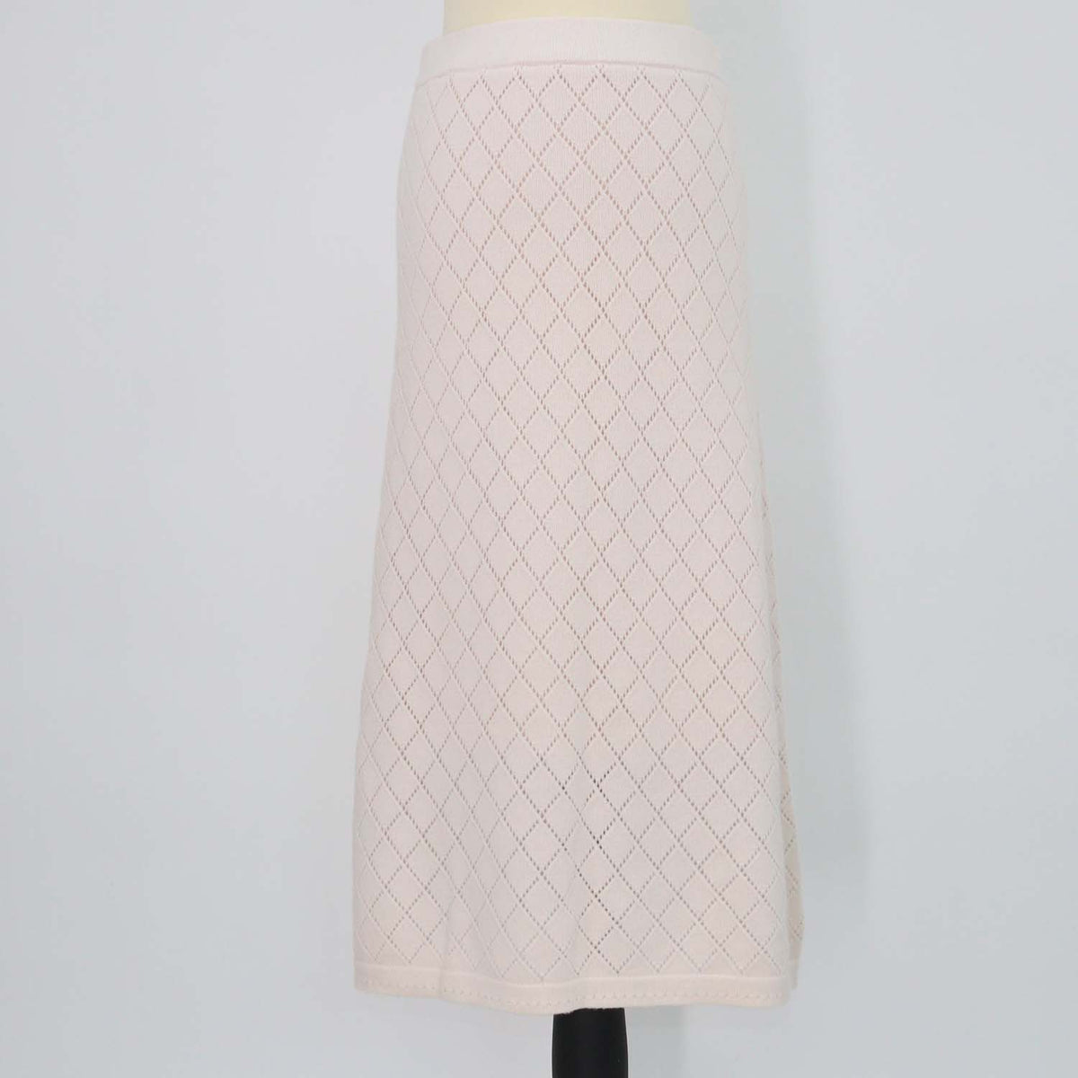 Zimmermann off White Wool Knit Pointelle Midi Skirt