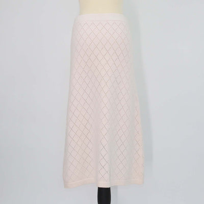 Zimmermann off White Wool Knit Pointelle Midi Skirt