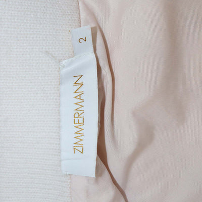 Zimmermann off White Wool Knit Pointelle Midi Skirt