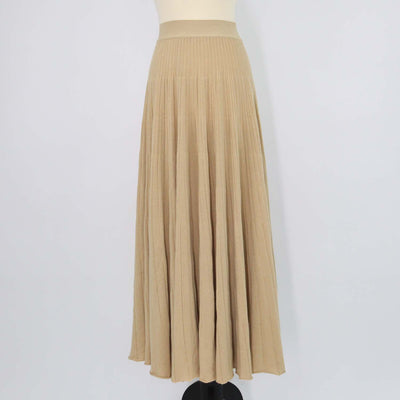 Loro Piana Light Brown Blend Cashmere Luciole Maxi Skirt