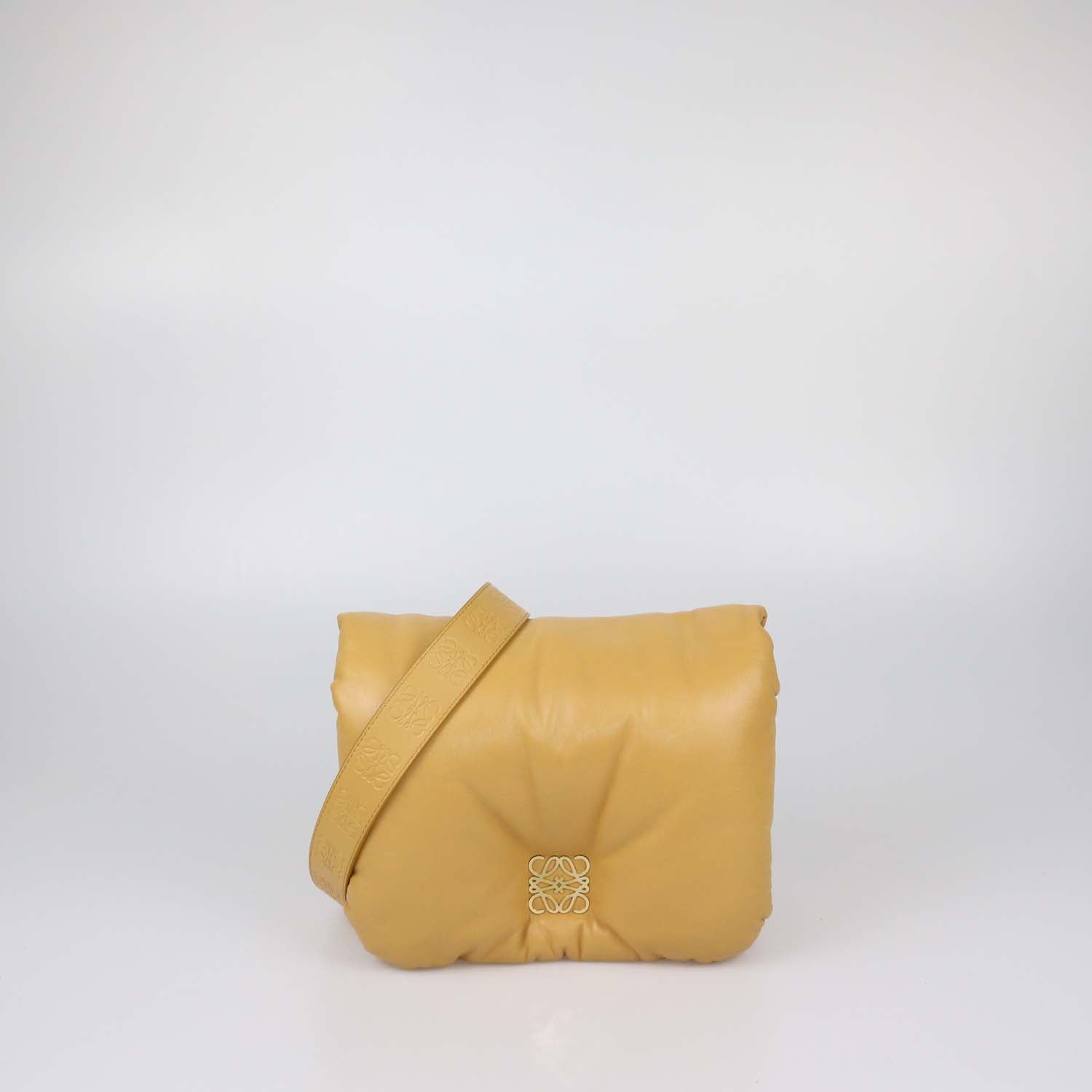Loewe Tan Leather Goya Puffer Shoulder Bag
