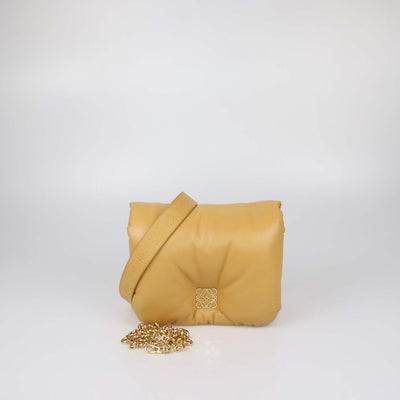 Loewe Tan Leather Goya Puffer Shoulder Bag
