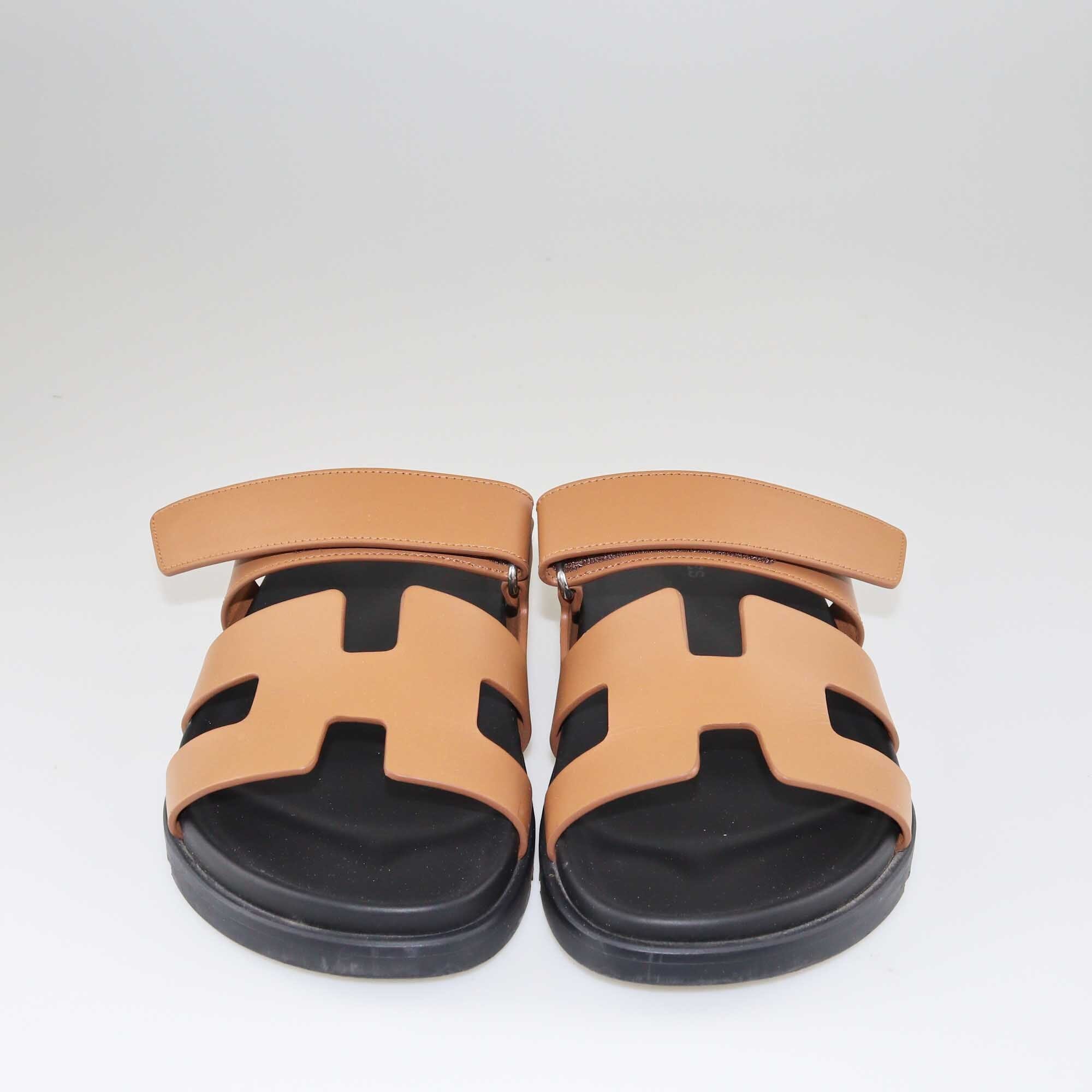 Hermes Brown Chypre Sandals Shoes Hermes 