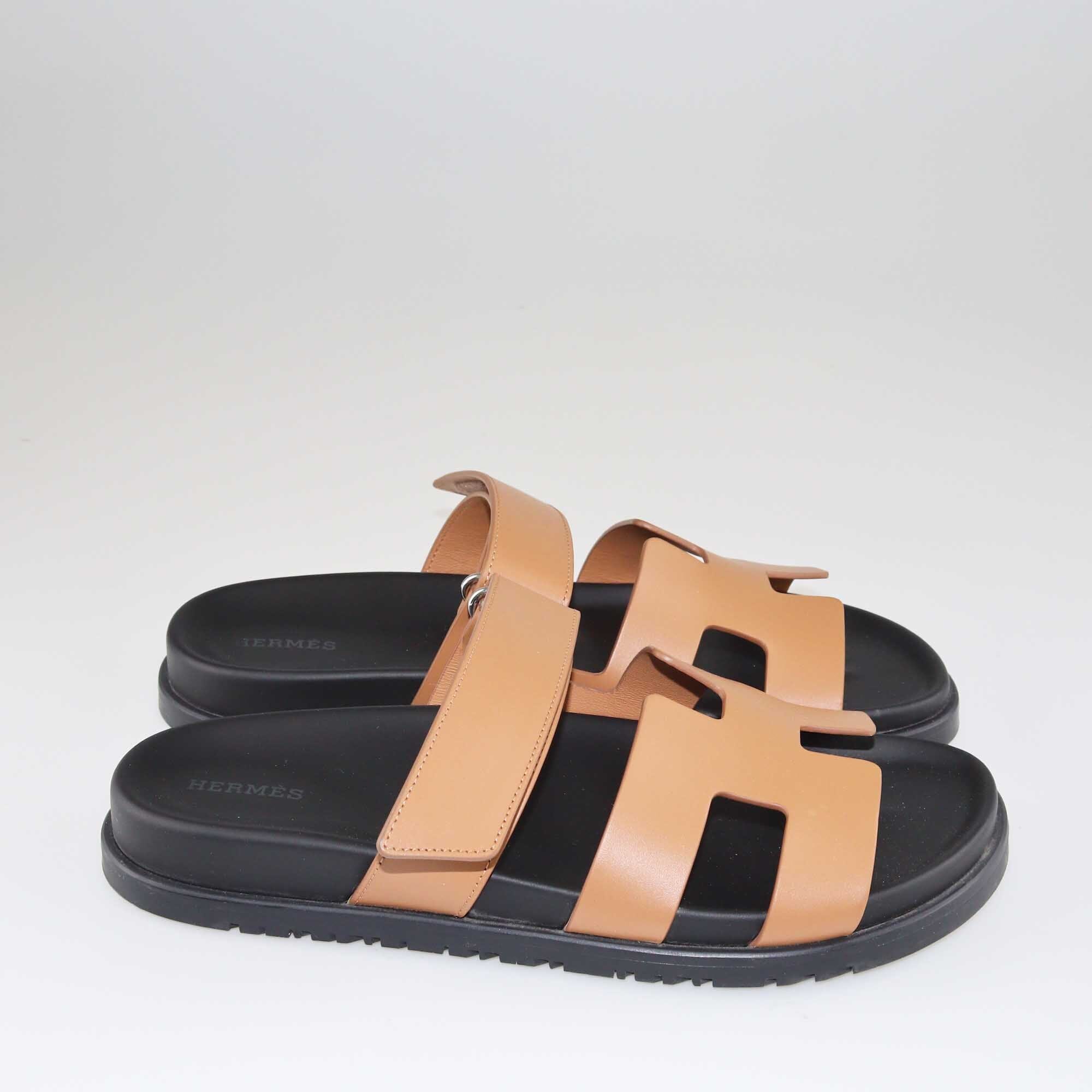 Hermes Brown Chypre Sandals Shoes Hermes 