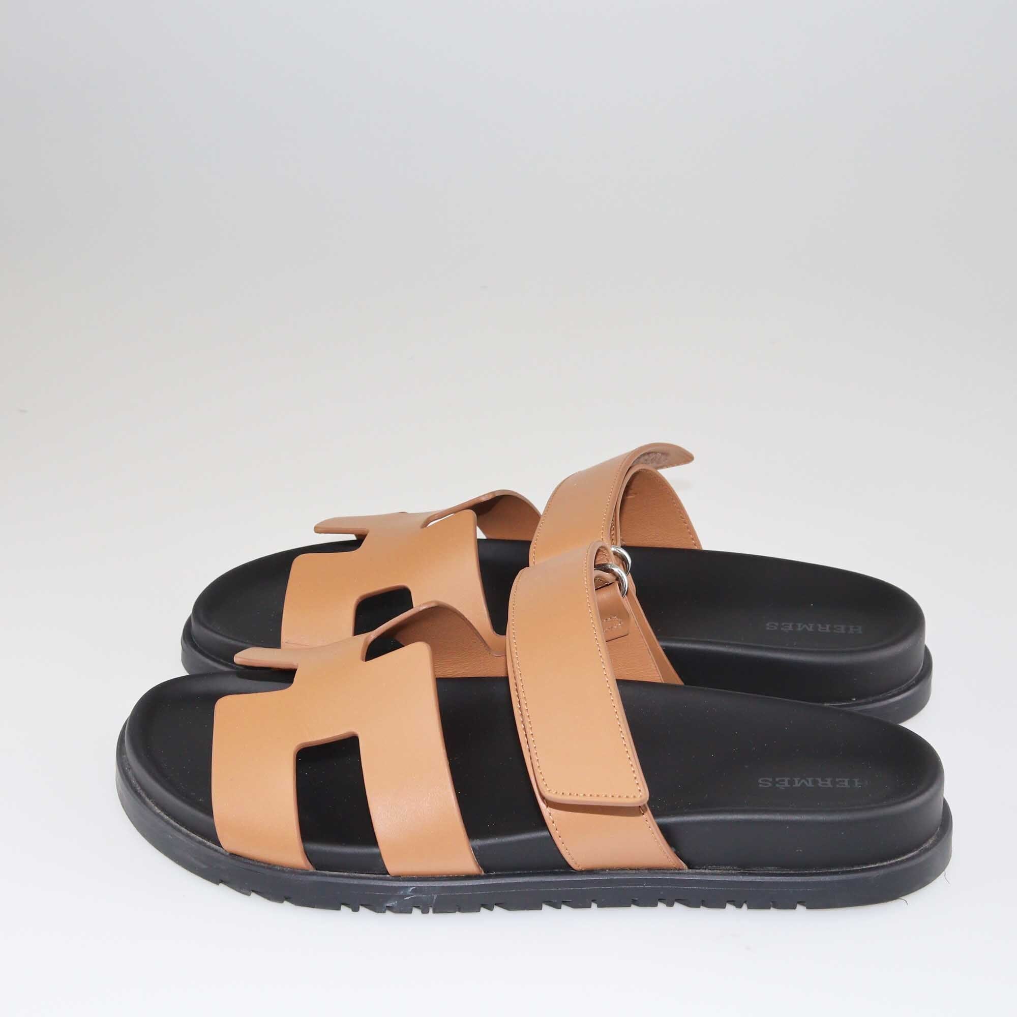 Hermes Brown Chypre Sandals Shoes Hermes 