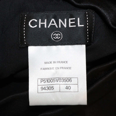 Chanel Black Silk Sleeveless Tunic Top