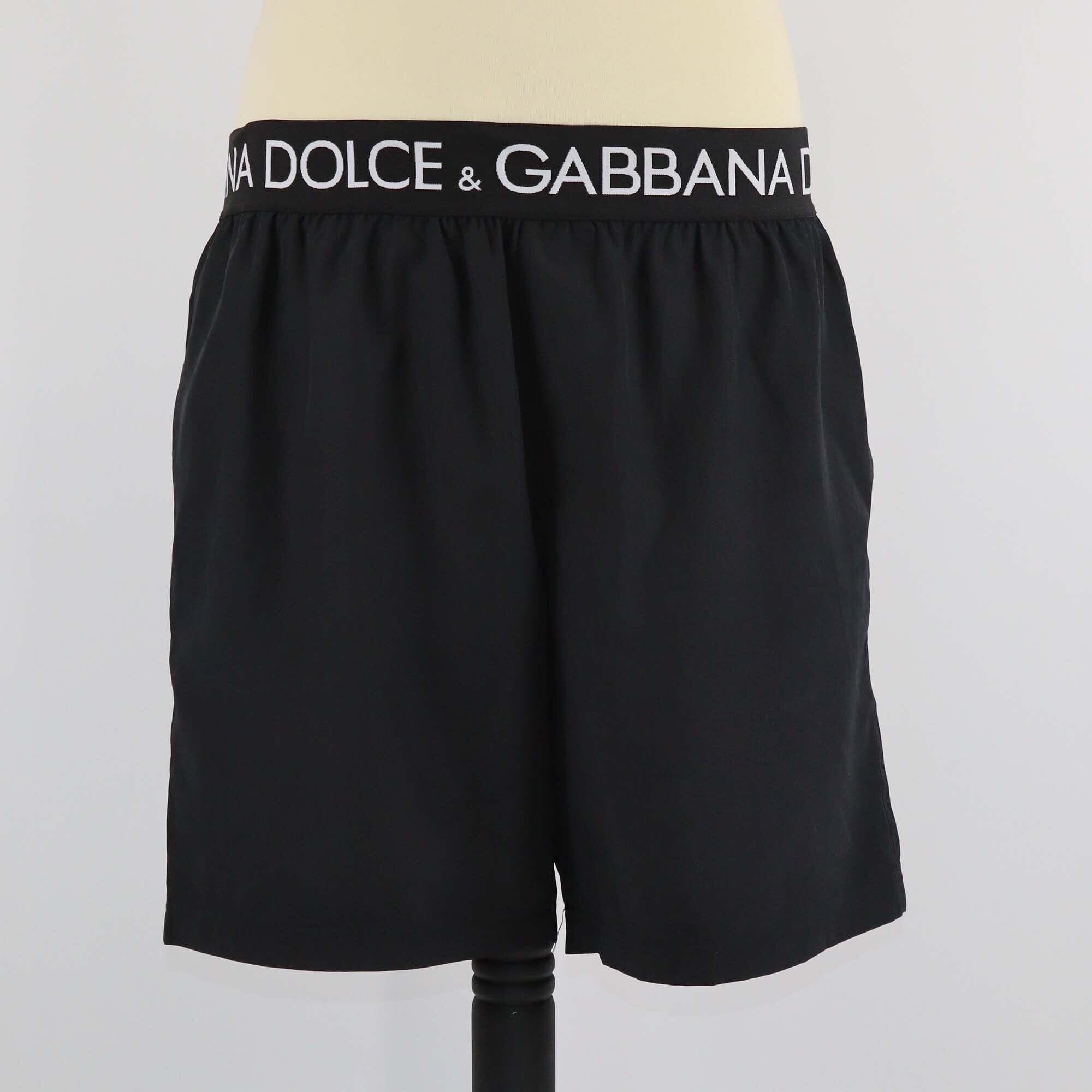 Dolce & Gabbana Black Logo Waistband Swim Short Mens Dolce & Gabbana 