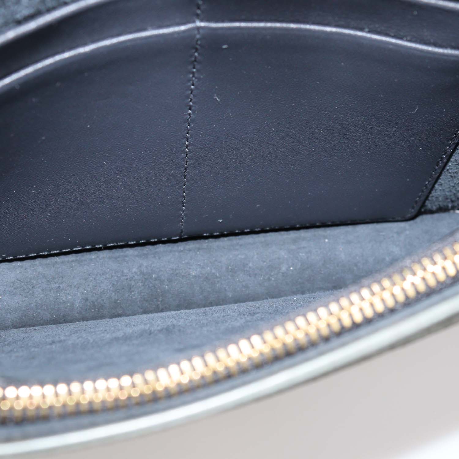 Christian Dior Metallic Grey Micro Cannage Patent Leather 2 in 1 30 Montaigne Pouch