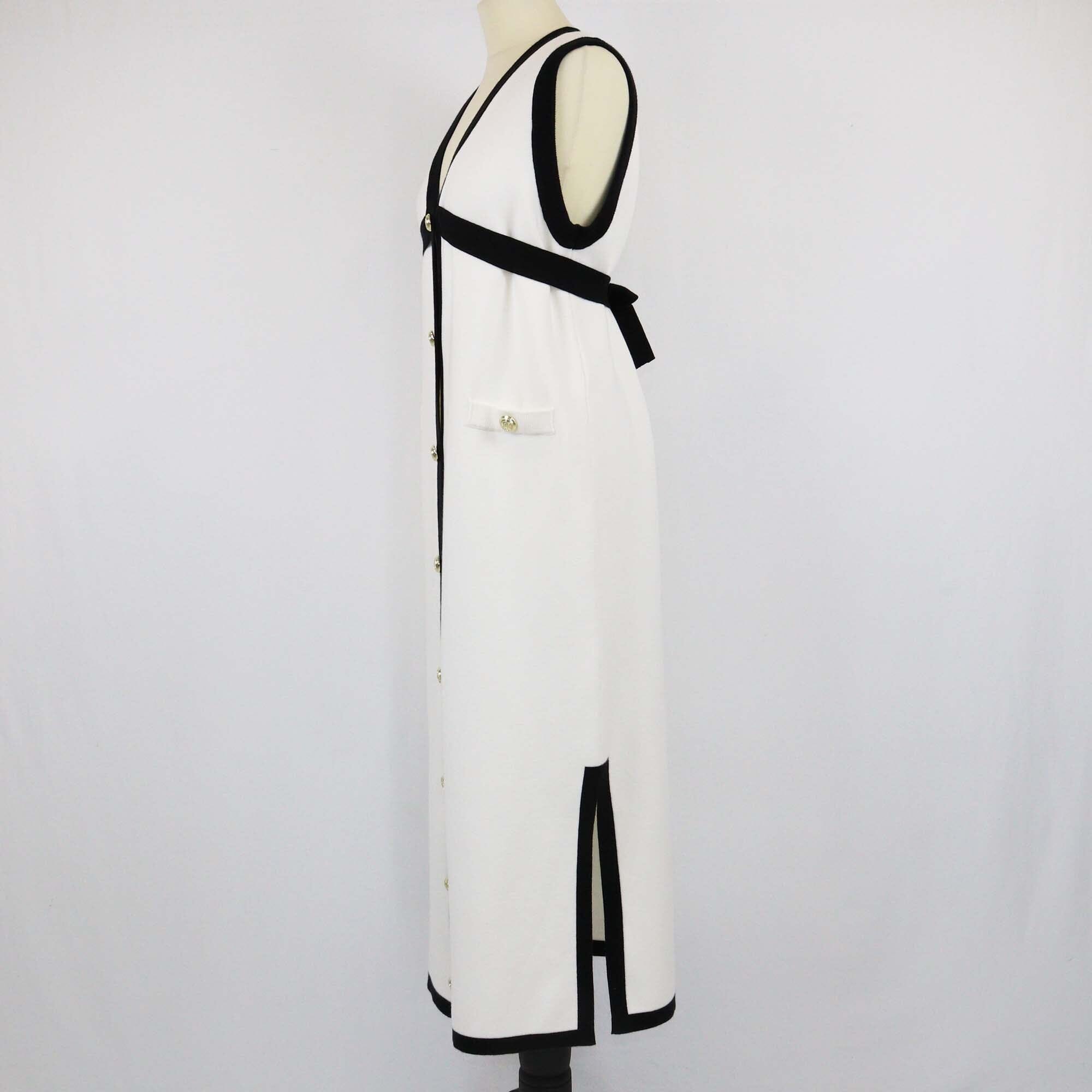 English Factory White/Black Ribbon Tie Midi Dress Womens English Factory 