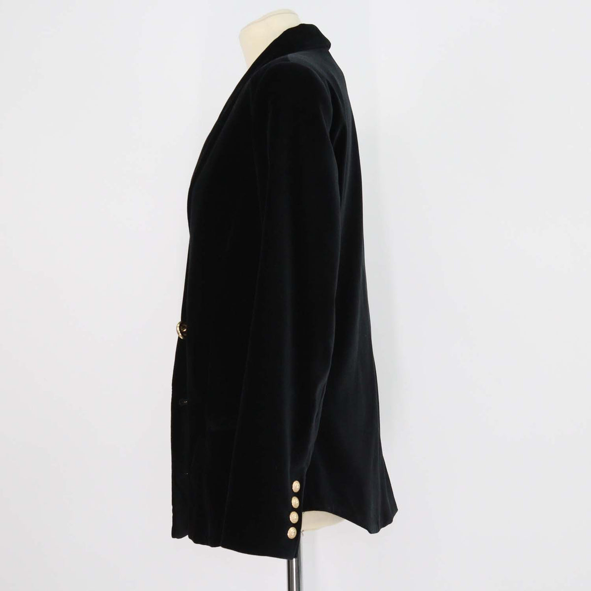 Balmain Black Velvet Double Breasted Blazer