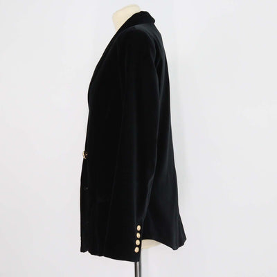Balmain Black Velvet Double Breasted Blazer