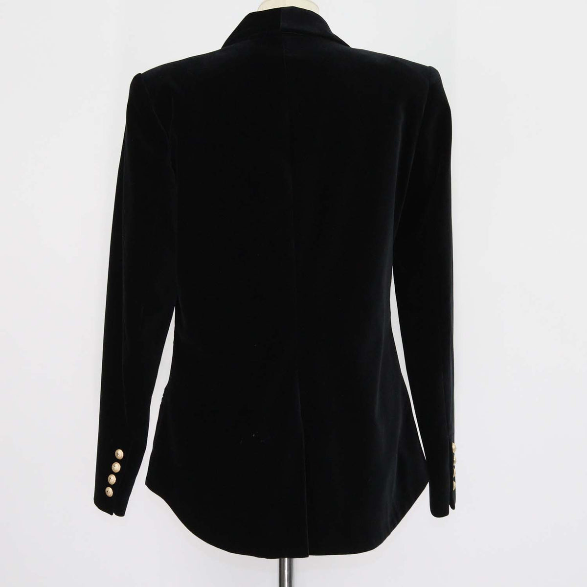 Balmain Black Velvet Double Breasted Blazer