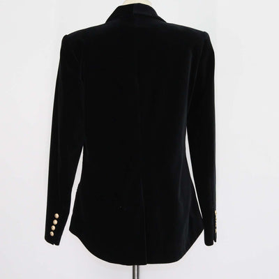 Balmain Black Velvet Double Breasted Blazer