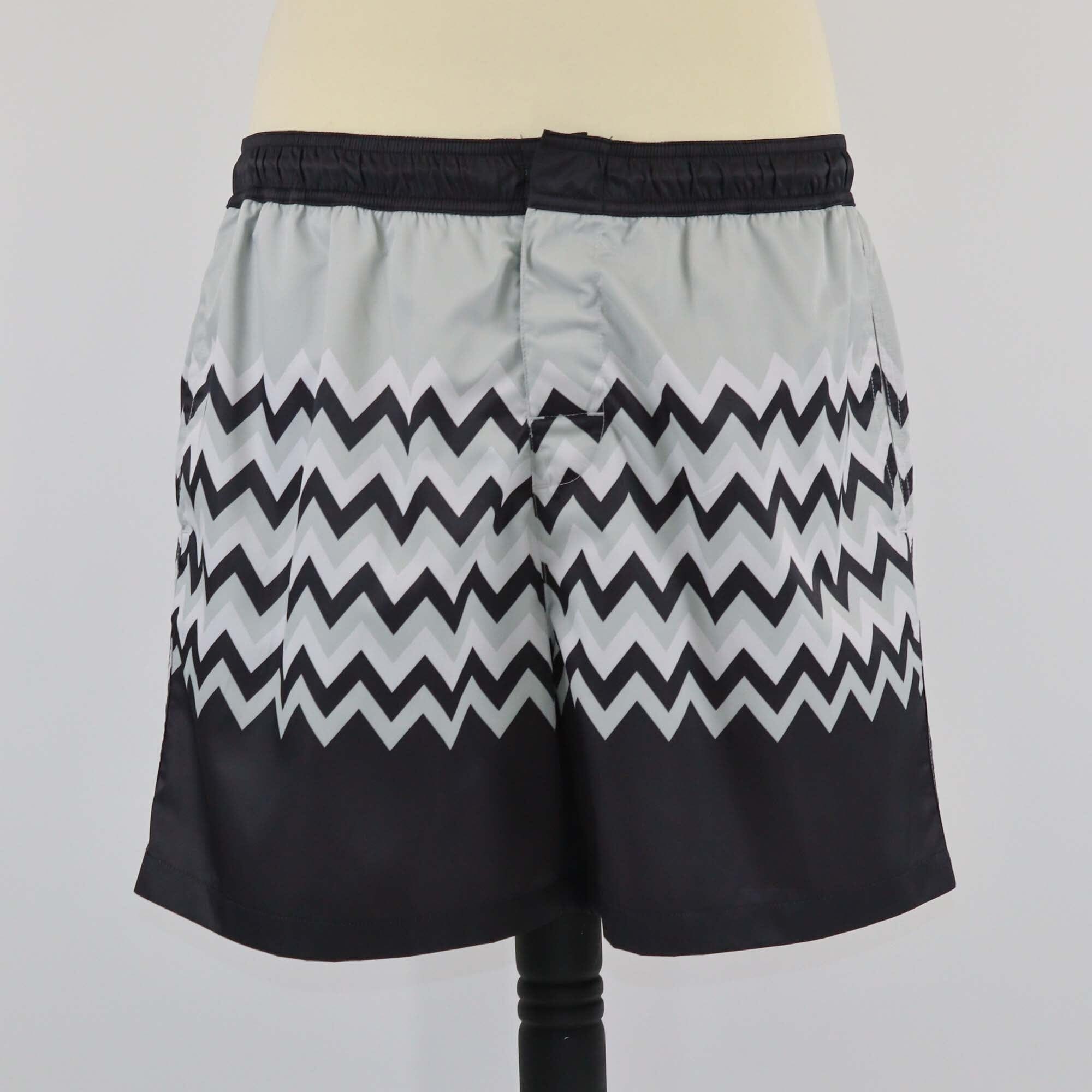 Missoni Grey/Black Zigzag Print Swimming Trunks Mens Missoni 