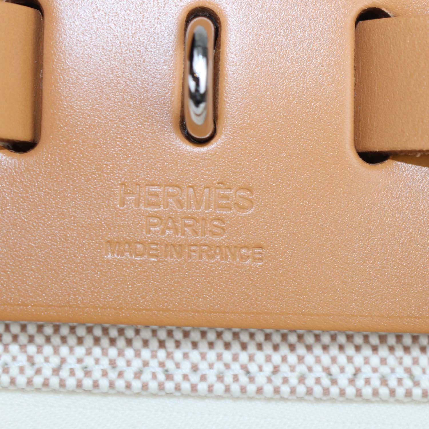 Hermes Beige/Naturel Canvas and Vache Hunter Leather Brides De Gala Herbag Zip 31 Bag