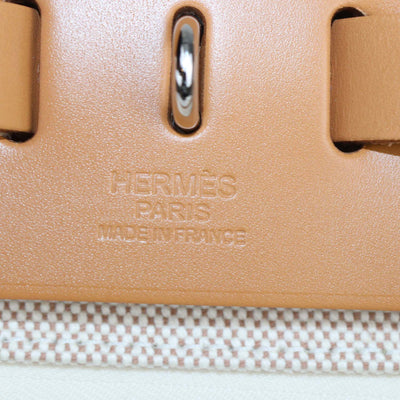 Hermes Beige/Naturel Canvas and Vache Hunter Leather Brides De Gala Herbag Zip 31 Bag