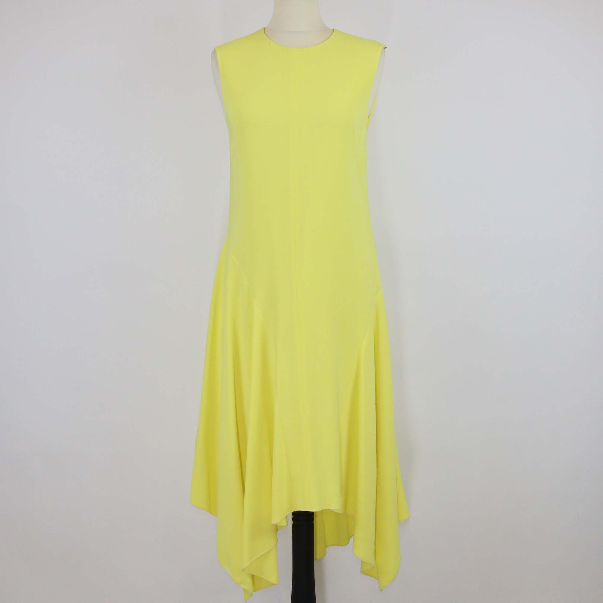 Sportmax Yellow Jersey Sleeveless Midi Dress