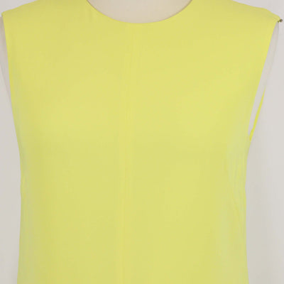 Sportmax Yellow Jersey Sleeveless Midi Dress