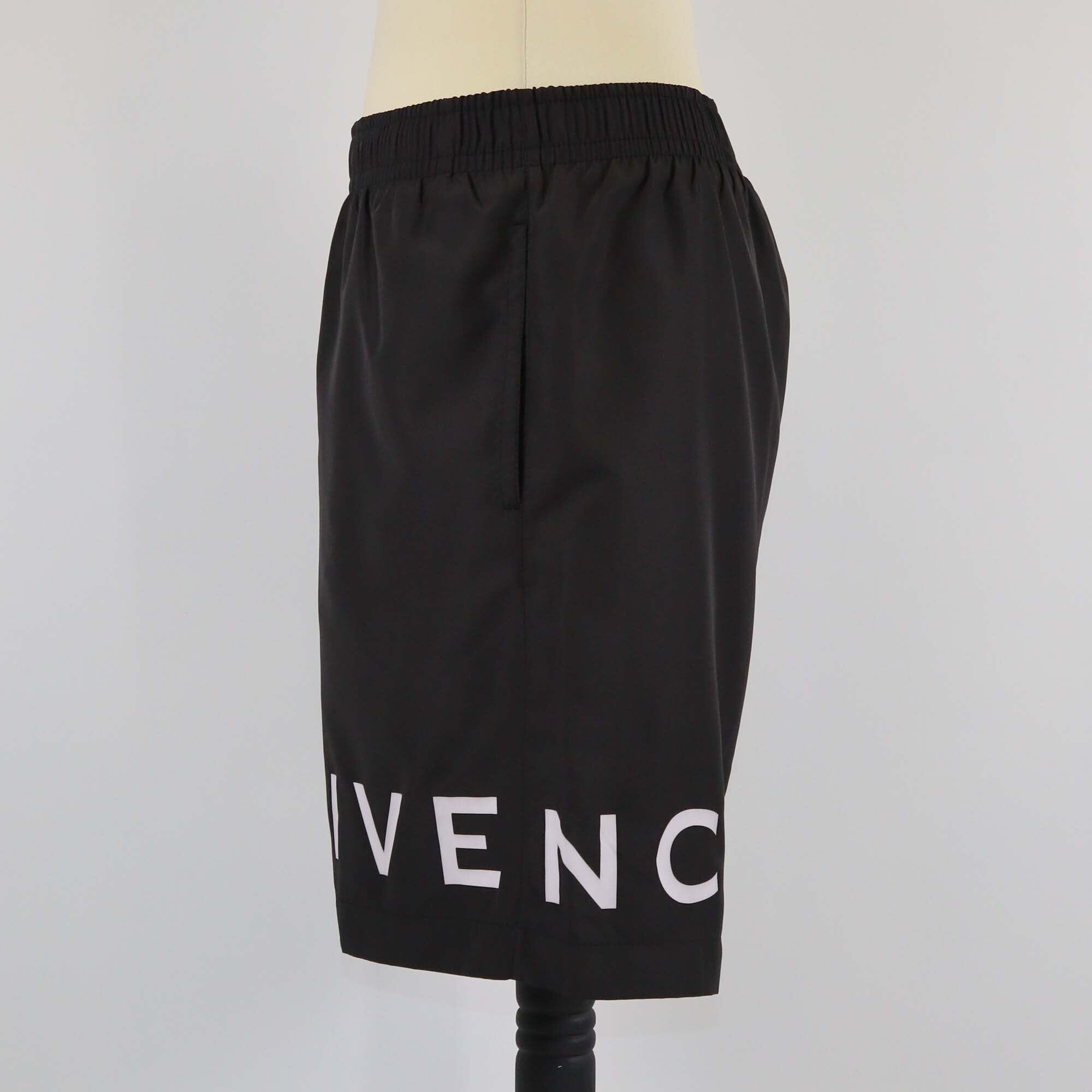 Givenchy Black 4G Logo Print Long Swim Shorts Mens Givenchy 