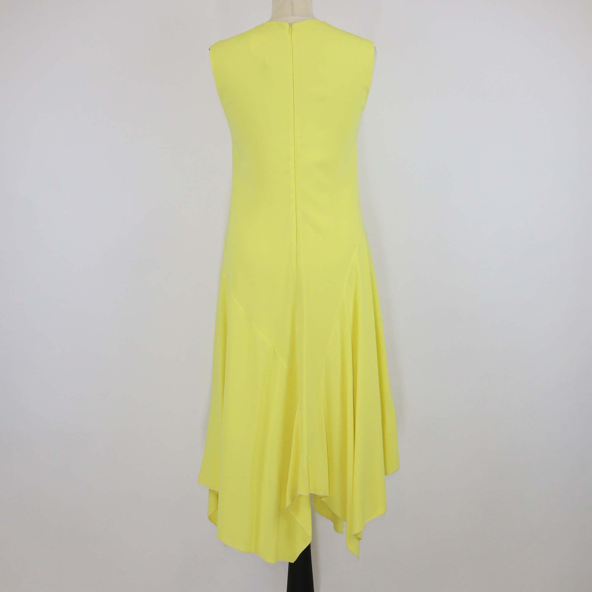 Sportmax Yellow Jersey Sleeveless Midi Dress