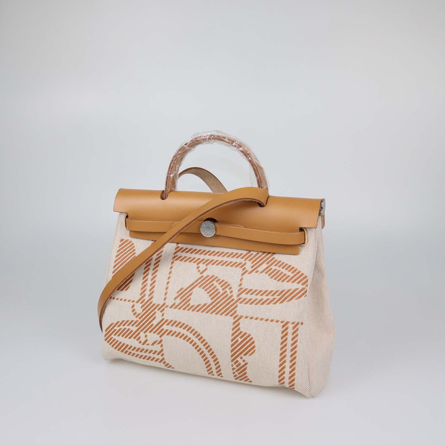 Hermes Beige/Naturel Canvas and Vache Hunter Leather Brides De Gala Herbag Zip 31 Bag