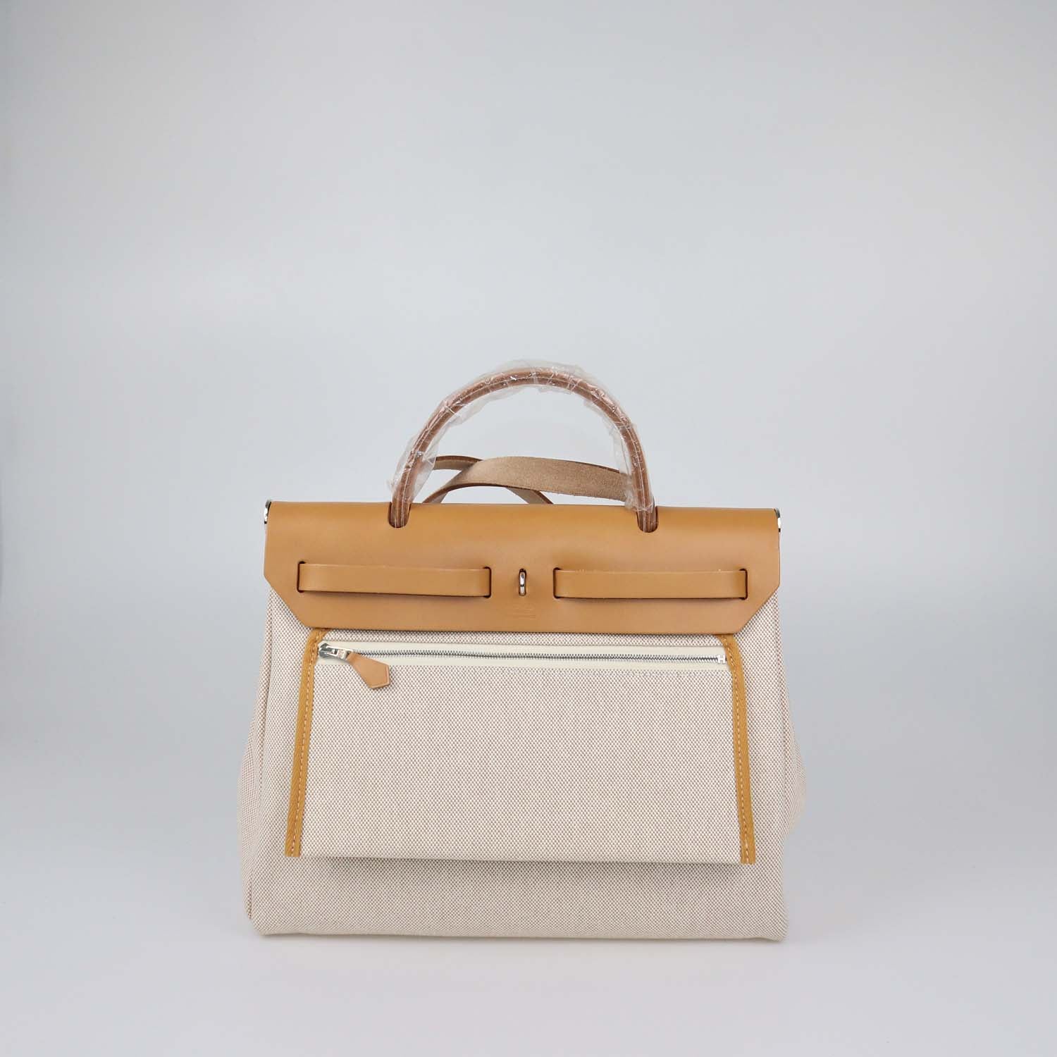 Hermes Beige/Naturel Canvas and Vache Hunter Leather Brides De Gala Herbag Zip 31 Bag