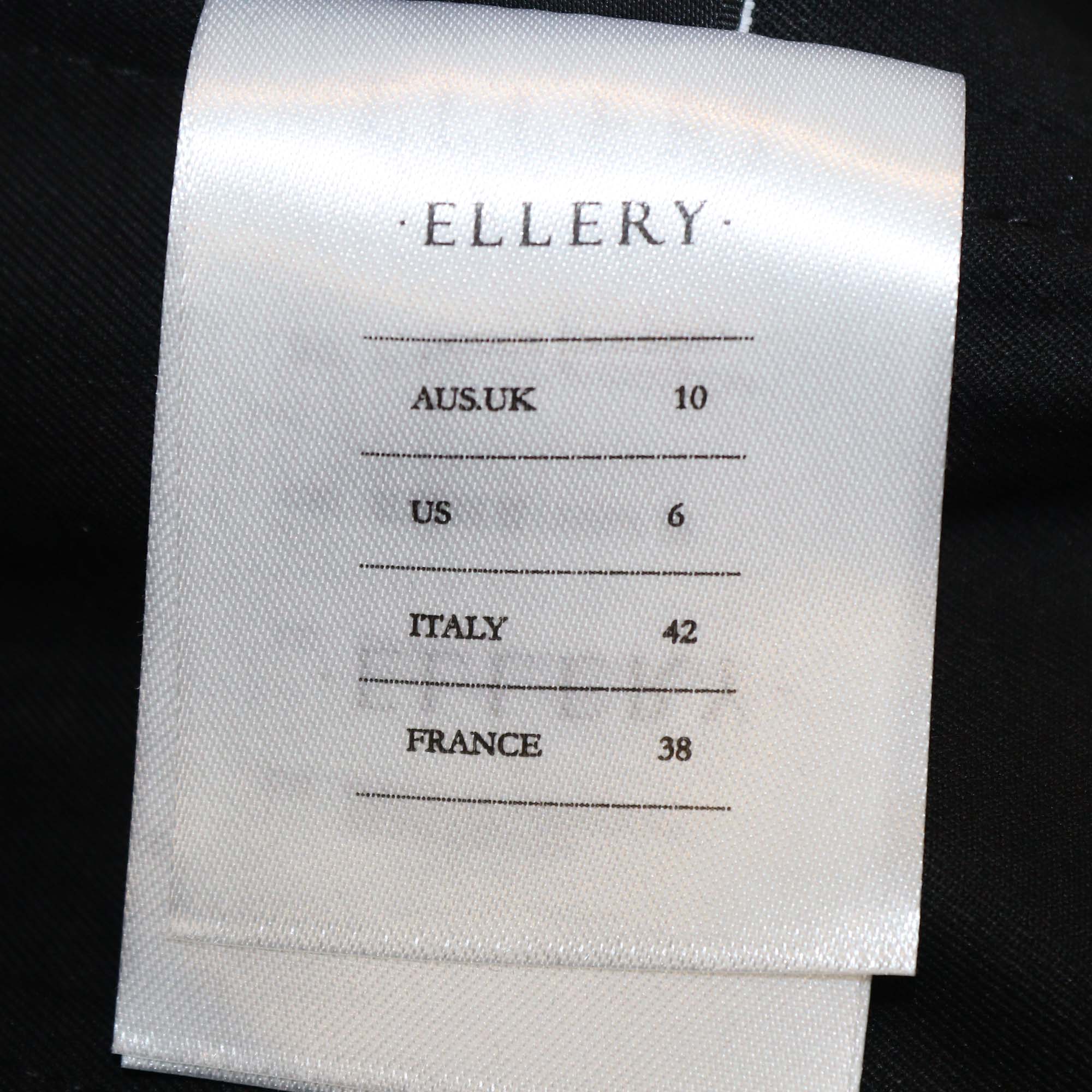 Ellery Black Cotton Off Shoulder Puff Sleeves Countess Shaped Corset Top