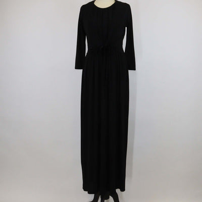 S Max Mara Black Jersey Sleeveless Dress & Crop Cardigan Set