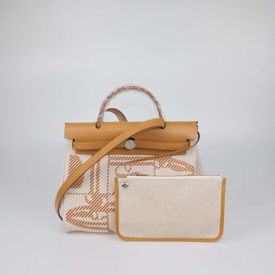Hermes Beige/Naturel Canvas and Vache Hunter Leather Brides De Gala Herbag Zip 31 Bag