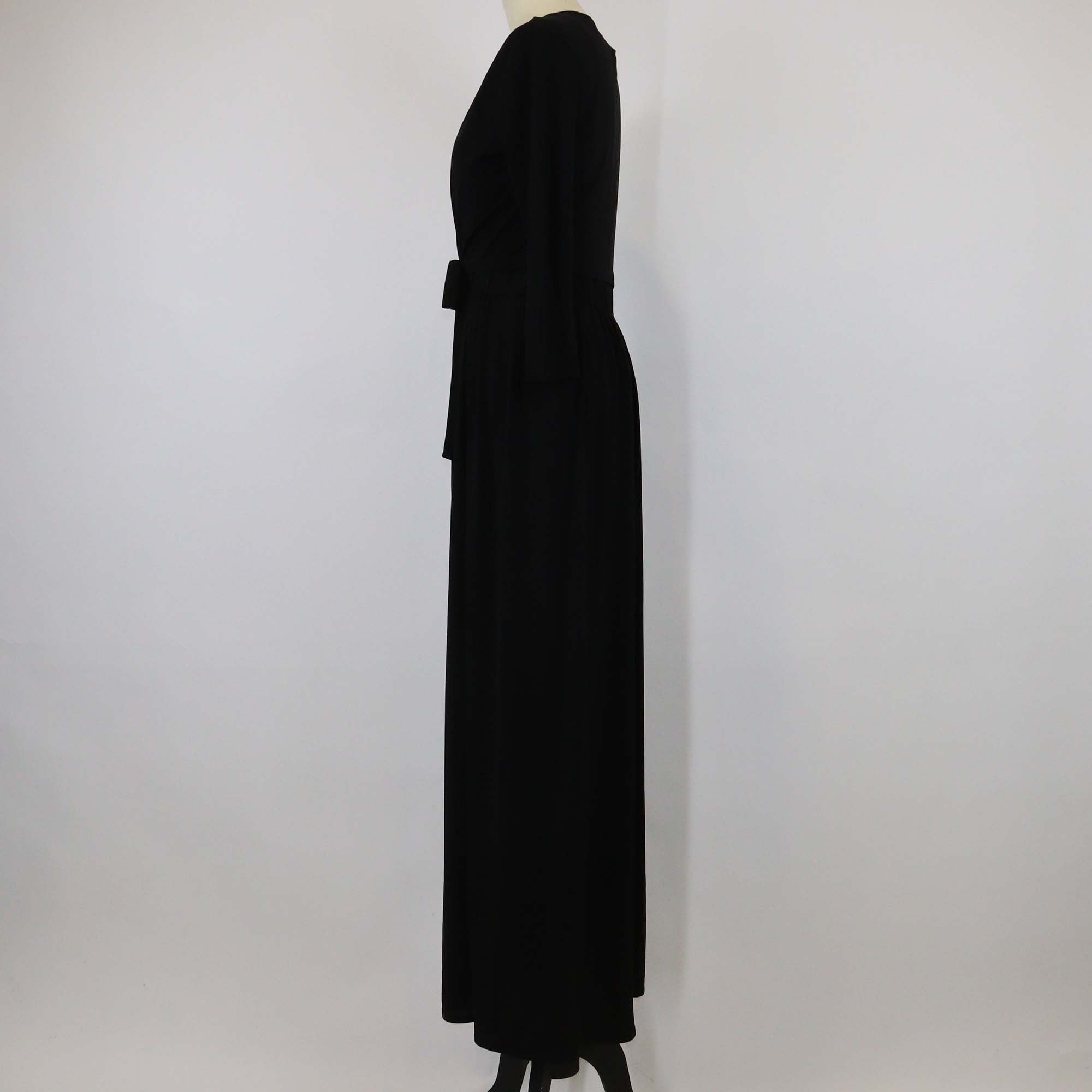 S Max Mara Black Jersey Sleeveless Dress & Crop Cardigan Set