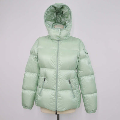 Moncler Mint Green Nylon Puffer Hooded Down Jacket