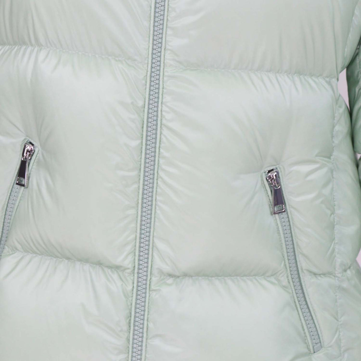 Moncler Mint Green Nylon Puffer Hooded Down Jacket