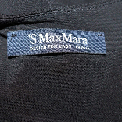 S Max Mara Black Jersey Sleeveless Dress & Crop Cardigan Set