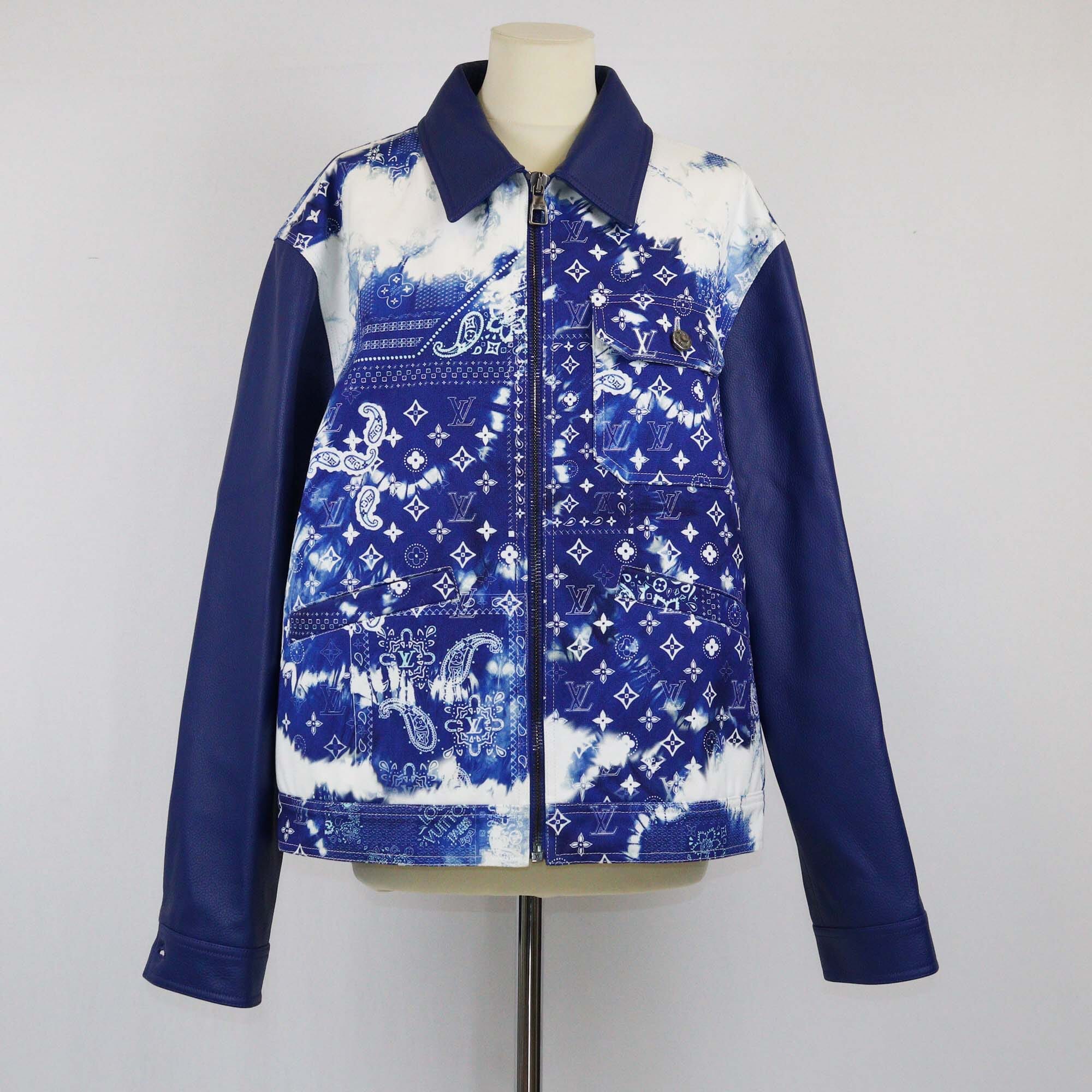 Louis Vuitton Blue Monogram Bandana Blouson Jacket Mens Louis Vuitton 