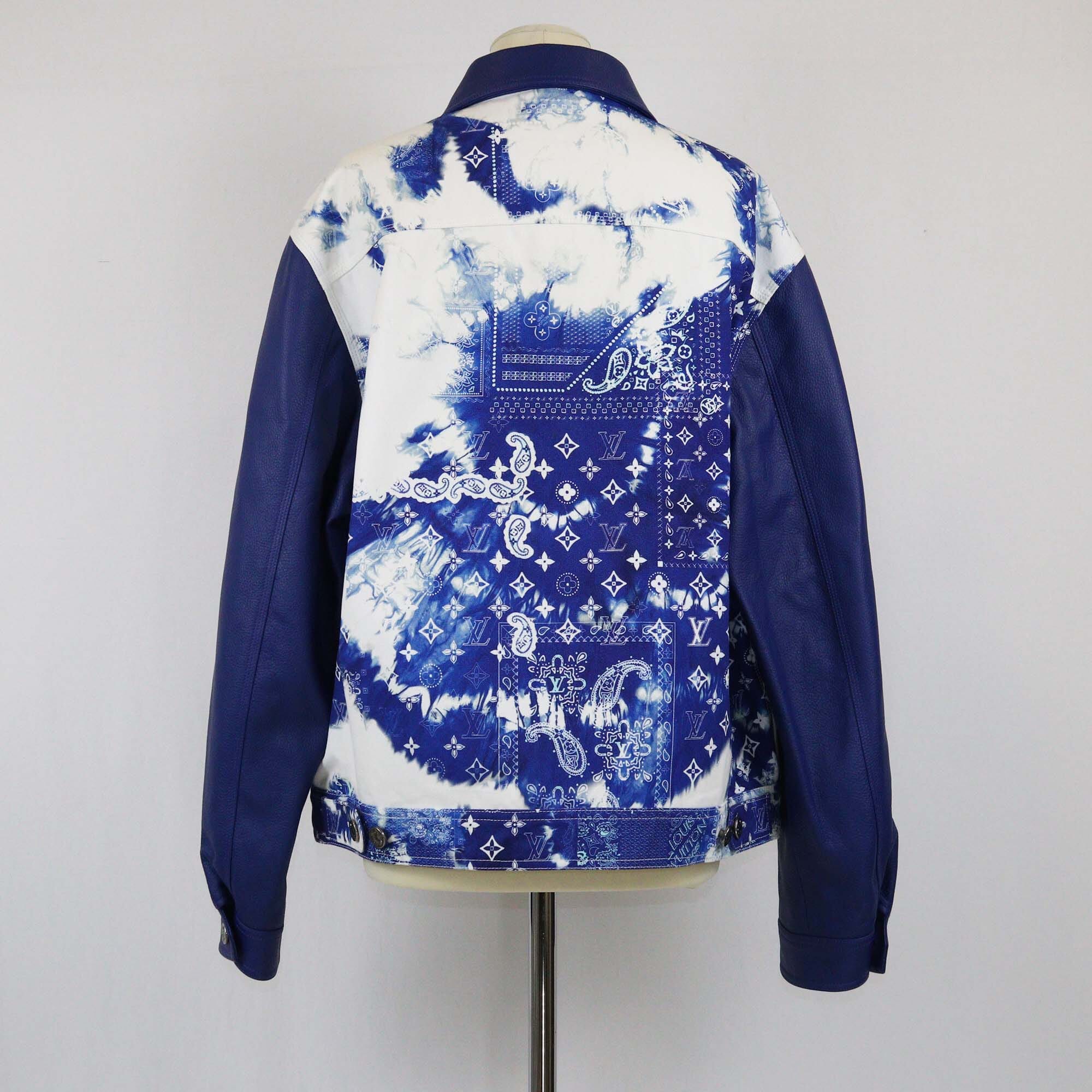 Louis Vuitton Blue Monogram Bandana Blouson Jacket Mens Louis Vuitton 