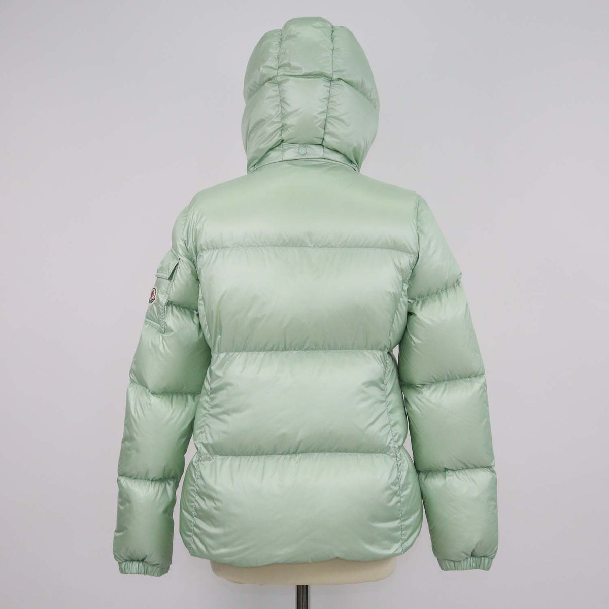Moncler Mint Green Nylon Puffer Hooded Down Jacket