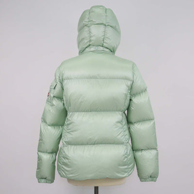 Moncler Mint Green Nylon Puffer Hooded Down Jacket