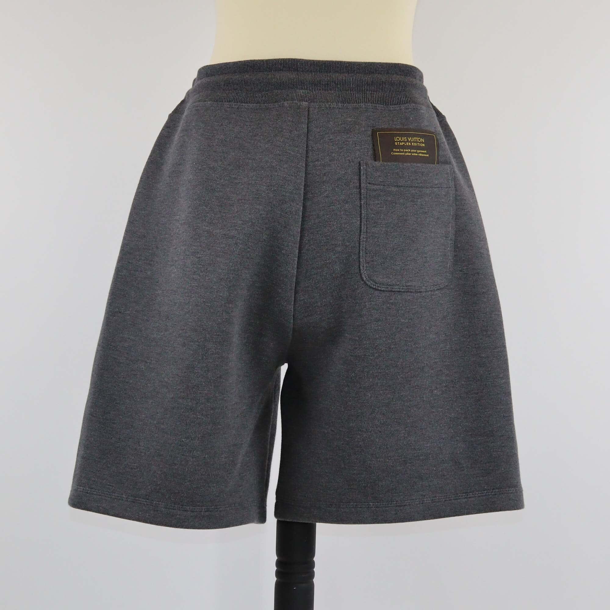 Louis Vuitton Grey Double Face Travel Shorts Mens Louis Vuitton 