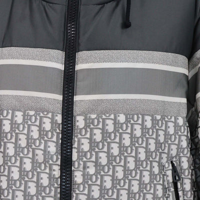 Christian Dior Grey Oblique Polyester Puffer Reversible Jacket