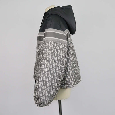 Christian Dior Grey Oblique Polyester Puffer Reversible Jacket